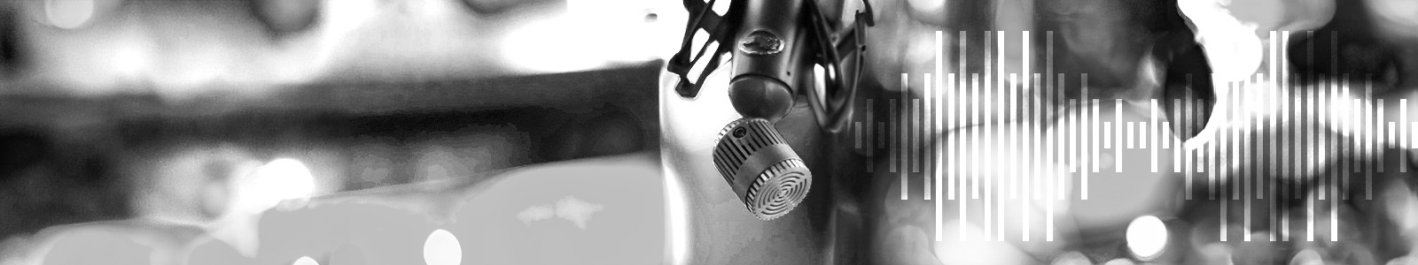 A microphone ad soundwaves
